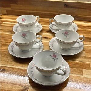 Charming Rose Teacup and Saucer Set